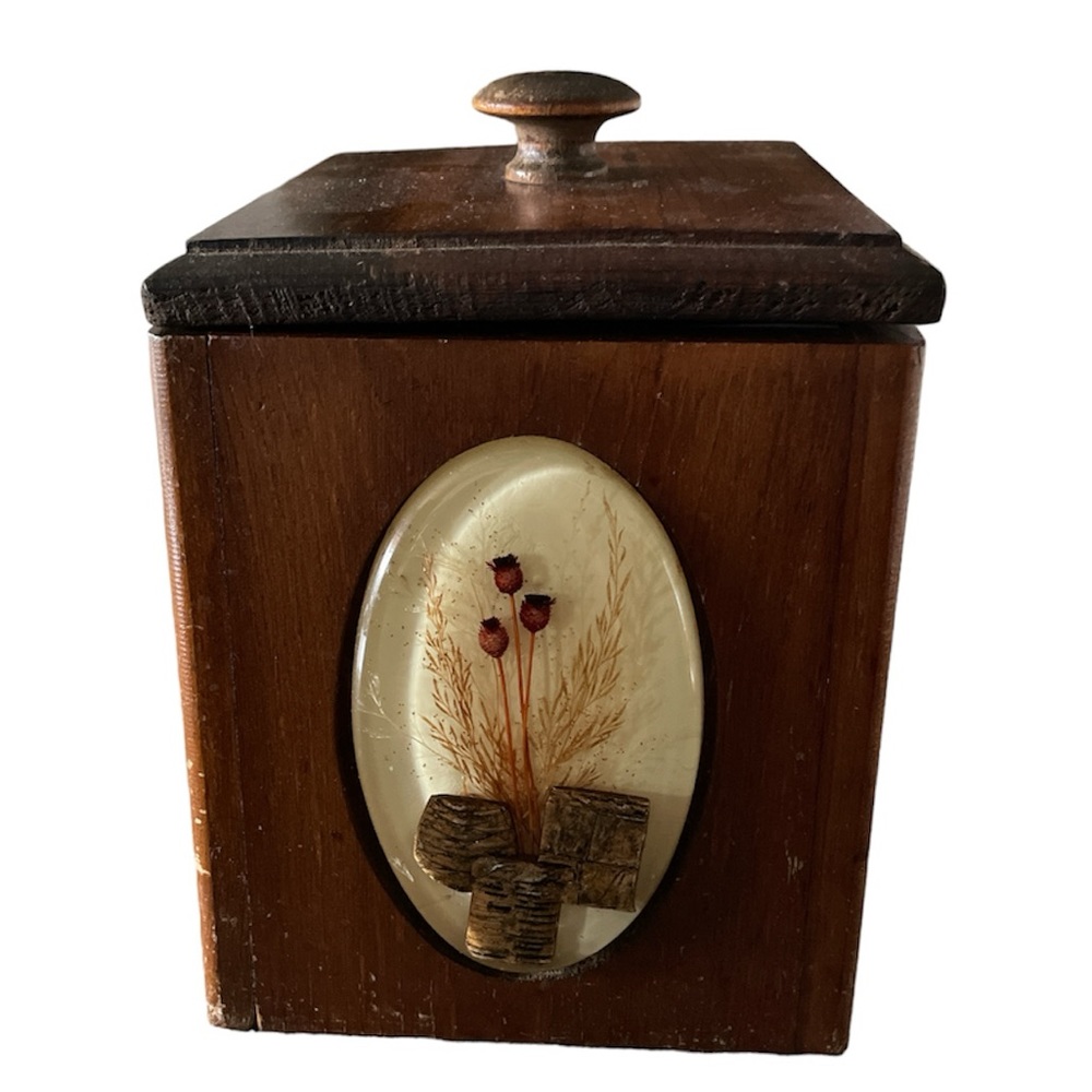 Vintage Rustic Wooden 4 Piece Canister Set - Picture 6 of 9